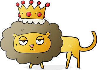 cartoon lion with crown