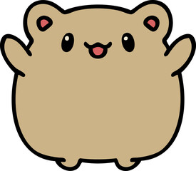 cute cartoon hamster