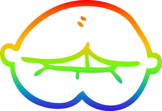 recommend clip art: rainbow gradient line drawing cartoon mouth biting lower lip