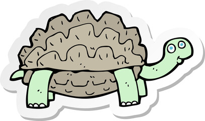 sticker of a cartoon tortoise