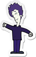 Fototapeta premium sticker of a cartoon vampire man
