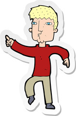 sticker of a cartoon dancing man