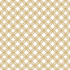 Diamond grid pattern. Vector abstract floral seamless ornament. Luxury golden background. Simple gold geometric ornament pattern. Elegant graphic texture with diamonds, rhombuses, net, lattice, mesh