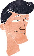 cartoon confident man