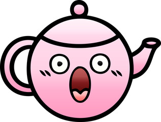 gradient shaded cartoon teapot
