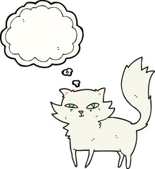 thought bubble cartoon cat