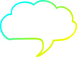cold gradient line drawing cartoon expression bubble