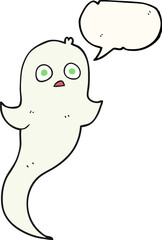 speech bubble cartoon halloween ghost