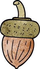 cartoon doodle acorn