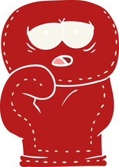 flat color style cartoon boxing glove