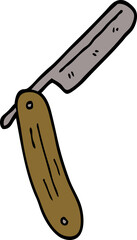 cartoon doodle old style razor