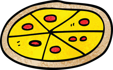 cartoon doodle pizza