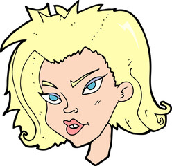 cartoon female face