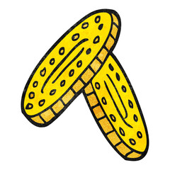 textured cartoon coins