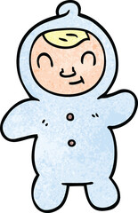 cartoon doodle human baby