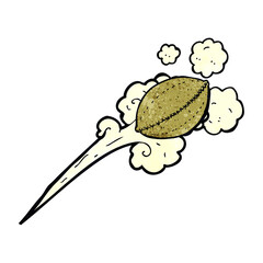 cartoon thrown football