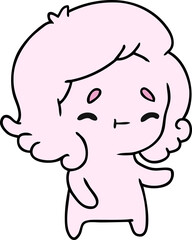 cartoon of a kawaii cute ghost