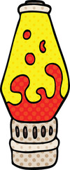 comic book style cartoon lava lamp