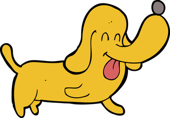 cartoon happy dog