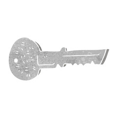 retro cartoon door key