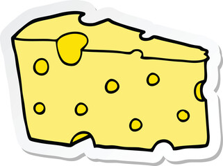 sticker of a cartoon cheese
