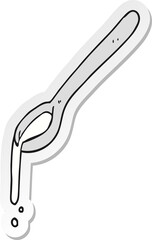 sticker of a cartoon spoon