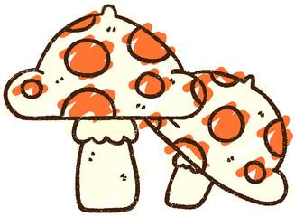 Toadstool Chalk Drawing