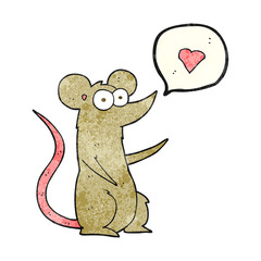 texture cartoon mouse in love