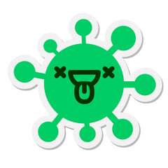 happy dead virus sticker