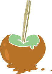 flat color style cartoon toffee apple