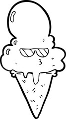 cartoon cool ice cream