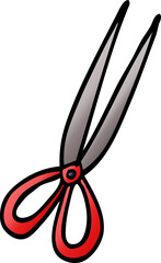 cartoon doodle open scissors
