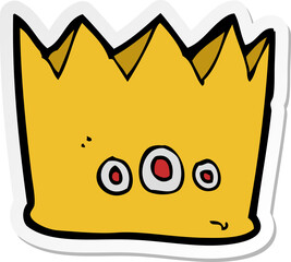 sticker of a cartoon crown