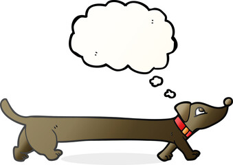 thought bubble cartoon dachshund