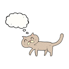 thought bubble cartoon cat