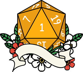 natural one d20 dice roll illustration