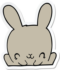 sticker of a cartoon rabbit