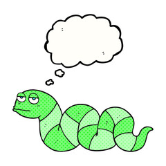 thought bubble cartoon bored snake