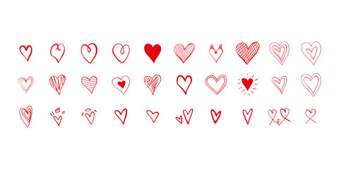 Heart in doodle style. Symbol of Valentine's Day and love. Shapes For Create Your Own Art. Abstract contemporary modern trendy vector. Design for card, print , logos, branding, mood boards, poster