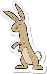 Fototapeta na wymiar sticker of a cartoon rabbit
