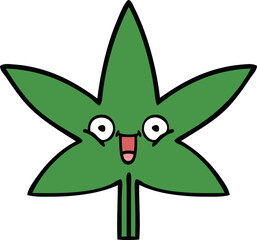 cute cartoon marijuana leaf