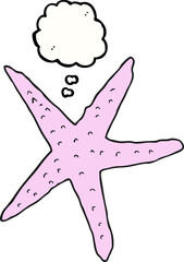 thought bubble cartoon starfish