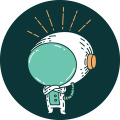 icon of tattoo style astronaut © lineartestpilot
