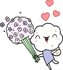 cute cartoon cloud head creature