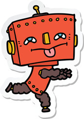 sticker of a cartoon robot