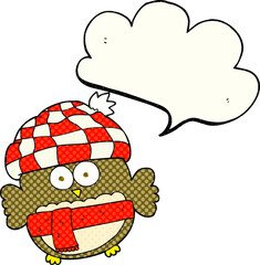 comic book speech bubble cartoon cute owl