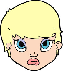 cartoon sulking woman