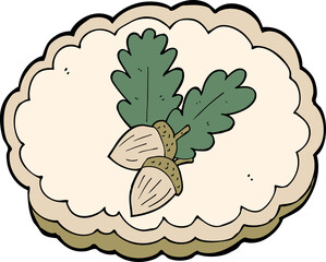 cartoon acorn symbol