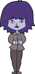 cartoon vampire woman