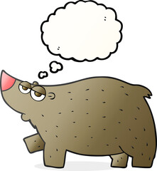 thought bubble cartoon bear
